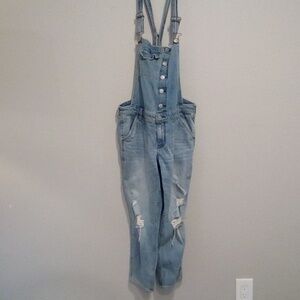 Hollister overall, denim, ripped, size L